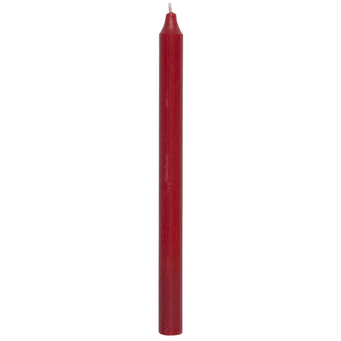 Stabkerze rustikal 29 cm, Ø 2,2 cm, rot 