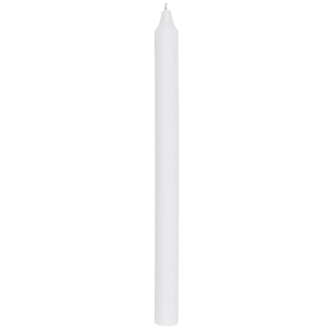Stabkerze rustikal 29 cm, Ø 2,2 cm, weiss 