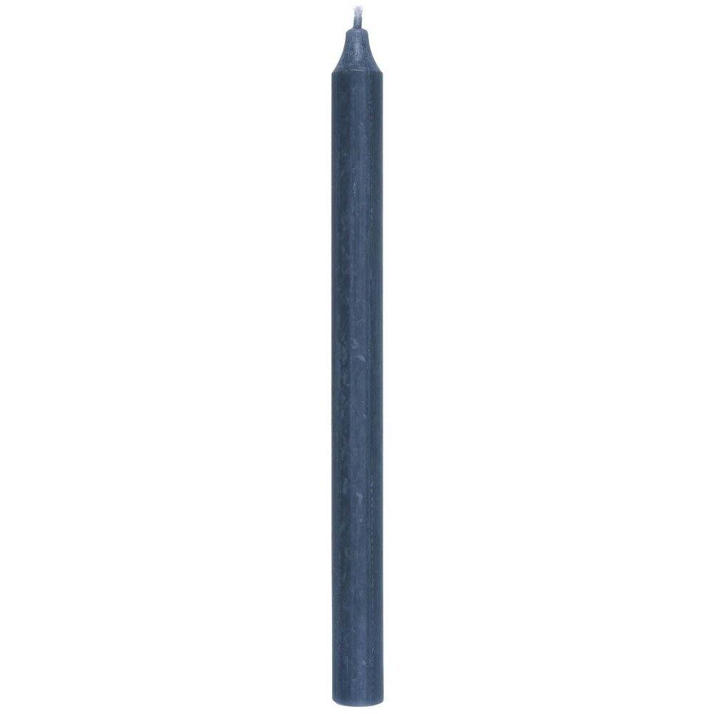 Stabkerze rustikal 29 cm, Ø 2,2 cm, staubig blau 