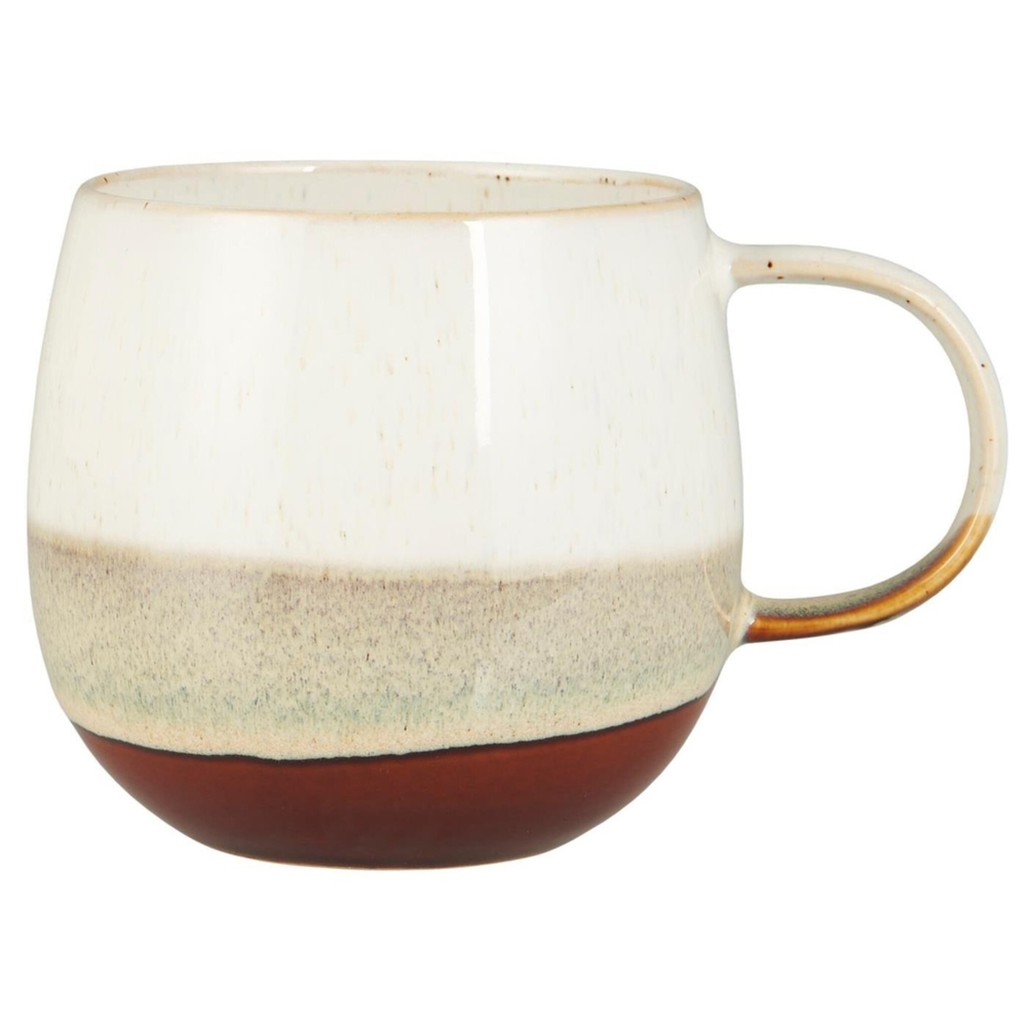 Steingut Tasse Agneta mit Muster, braun 