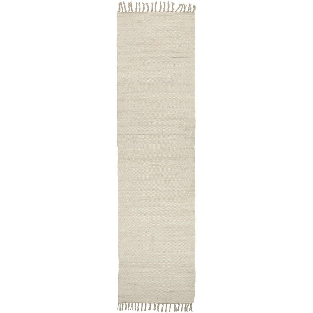 Stilvoller Bodenläufer aus Baumwolle, creme 