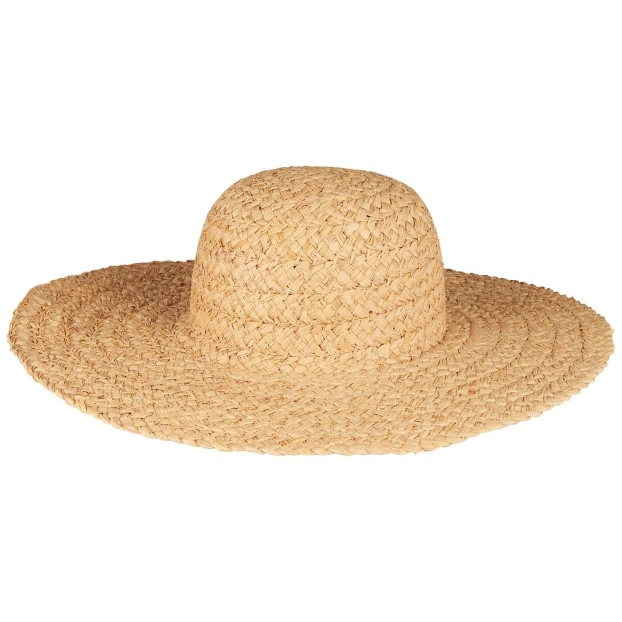 Strohhut Yvonne mit breiter Krempe, natur 