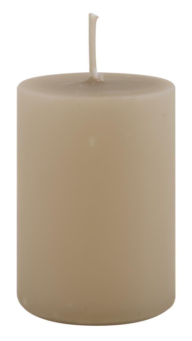 IB Laursen Stumpenkerze, leinen Höhe 6,00 cm, Ø 4,00 cm