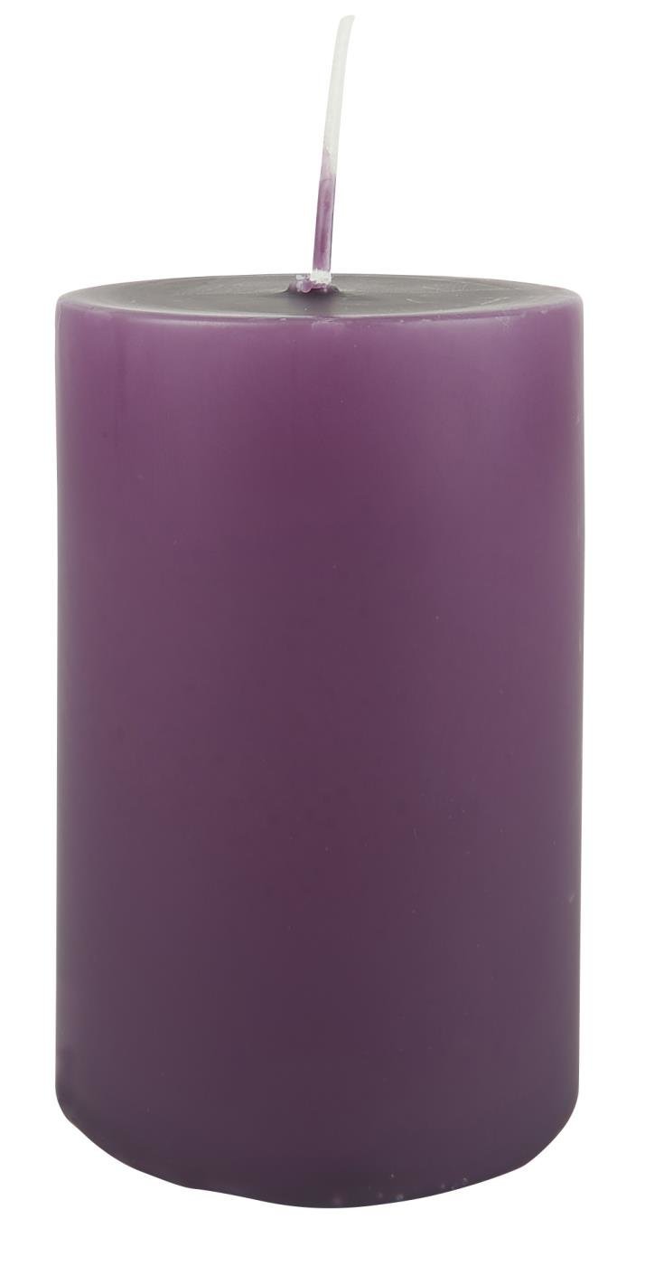 IB Laursen Stumpenkerze, lila Höhe 10,00 cm, Ø 6,00 cm