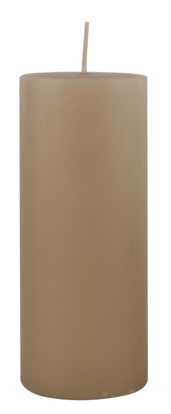IB Laursen Stumpenkerze, leinen Höhe 15,00 cm, Ø 6,00 cm