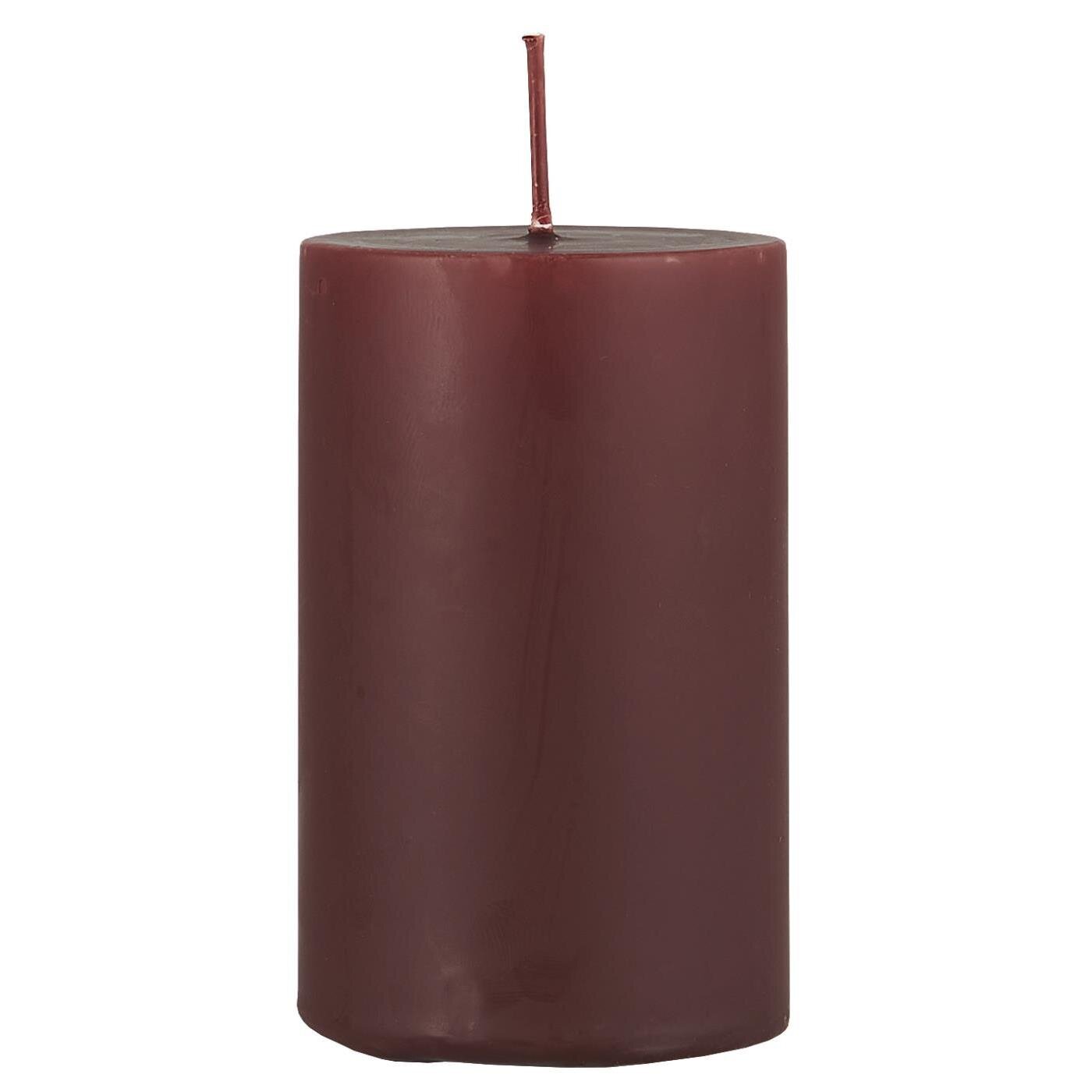 IB Laursen Stumpenkerze, braun Höhe 10,00 cm, Ø 6,00 cm