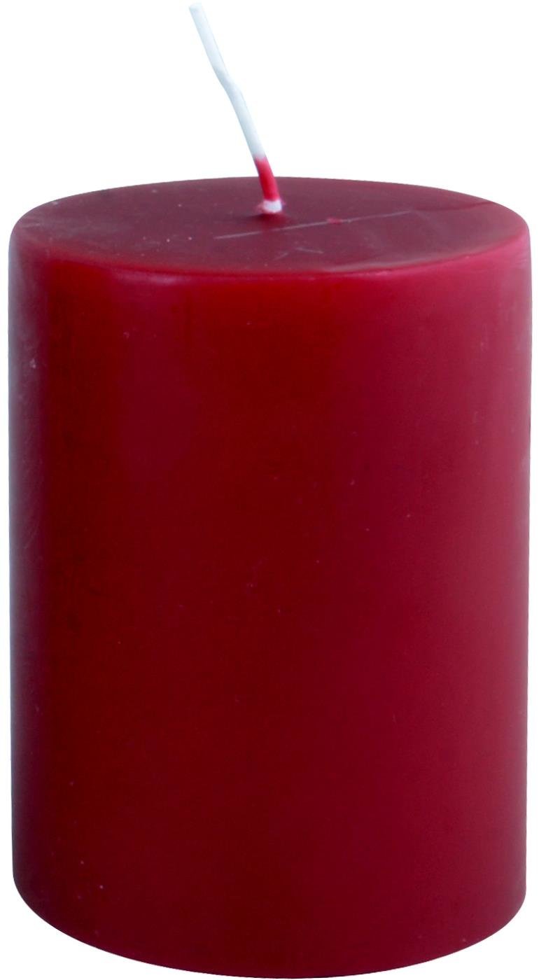 IB Laursen Stumpenkerze Ø7 cm, dunkelrot Höhe 10 cm, Ø 7 cm