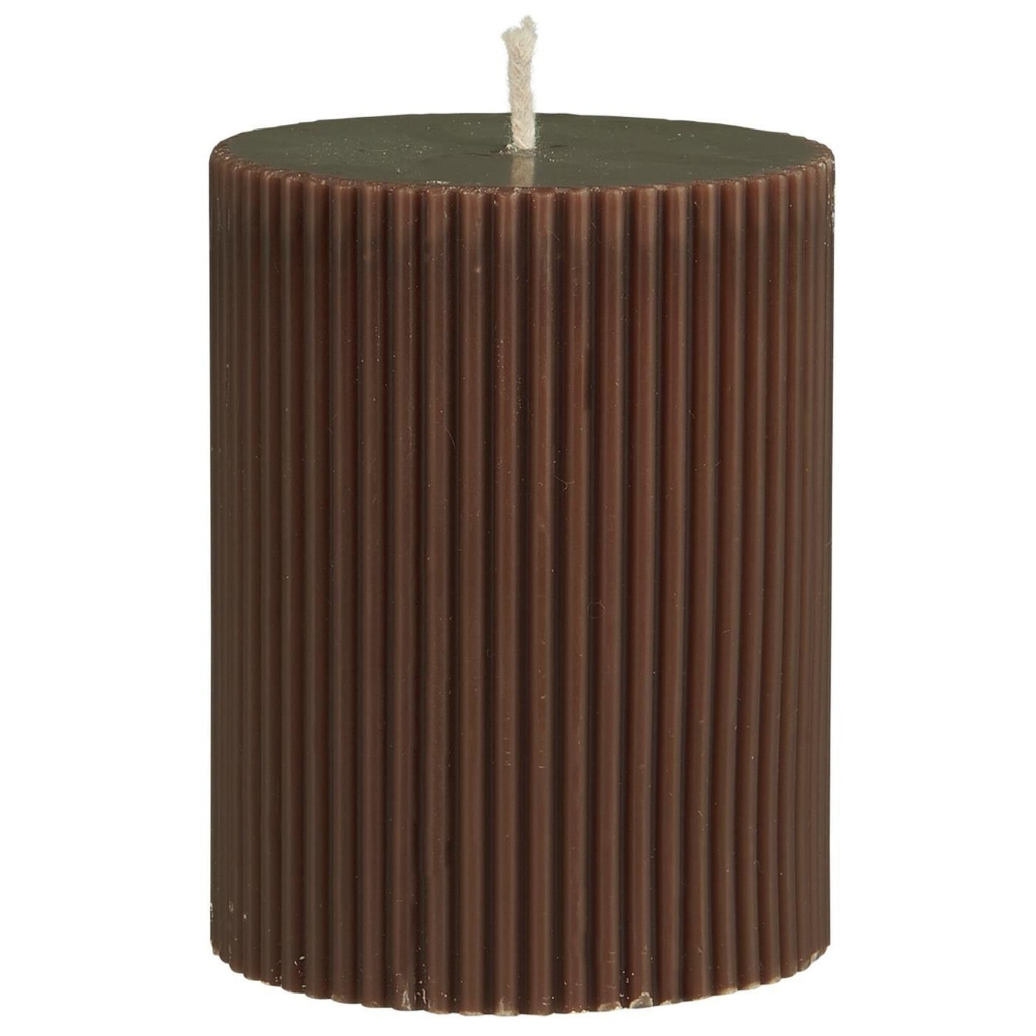 Stumpenkerze gerillt, hazelnut 