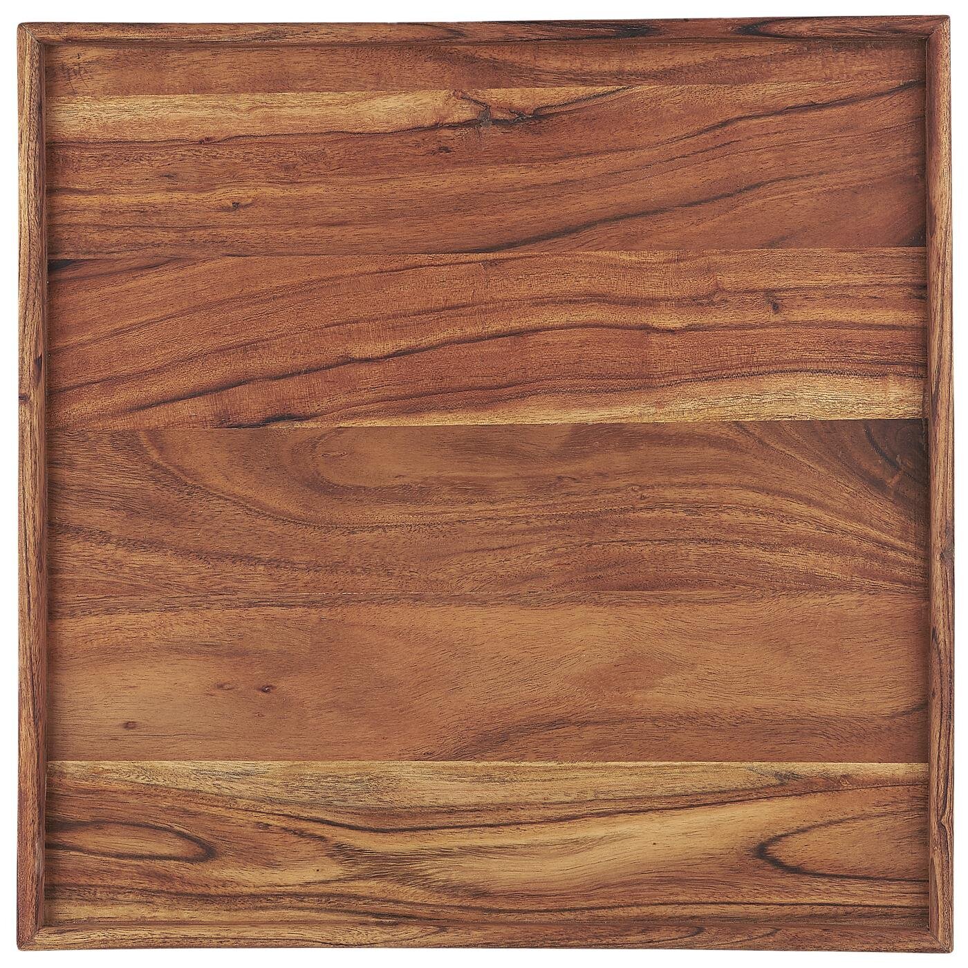 Tablett quadratisch aus geöltem Akazienholz, natur 
