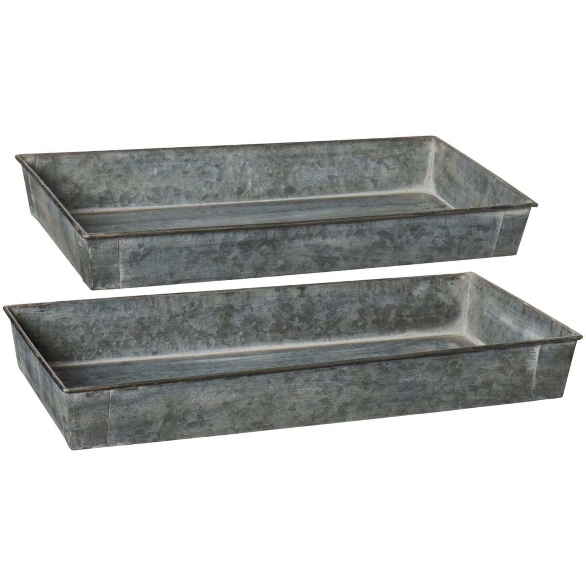 IB Laursen Urban Garden Tablett-Set 2er | Skandinavische Deko, grau 