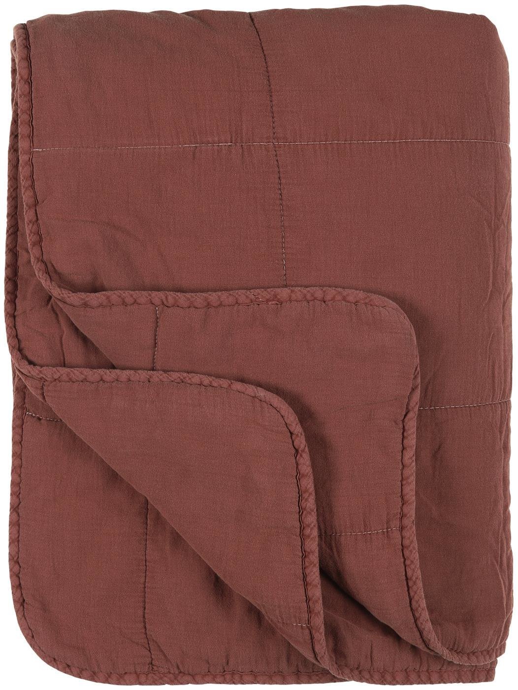 IB Laursen Vintage Quilt unifarben, rost 