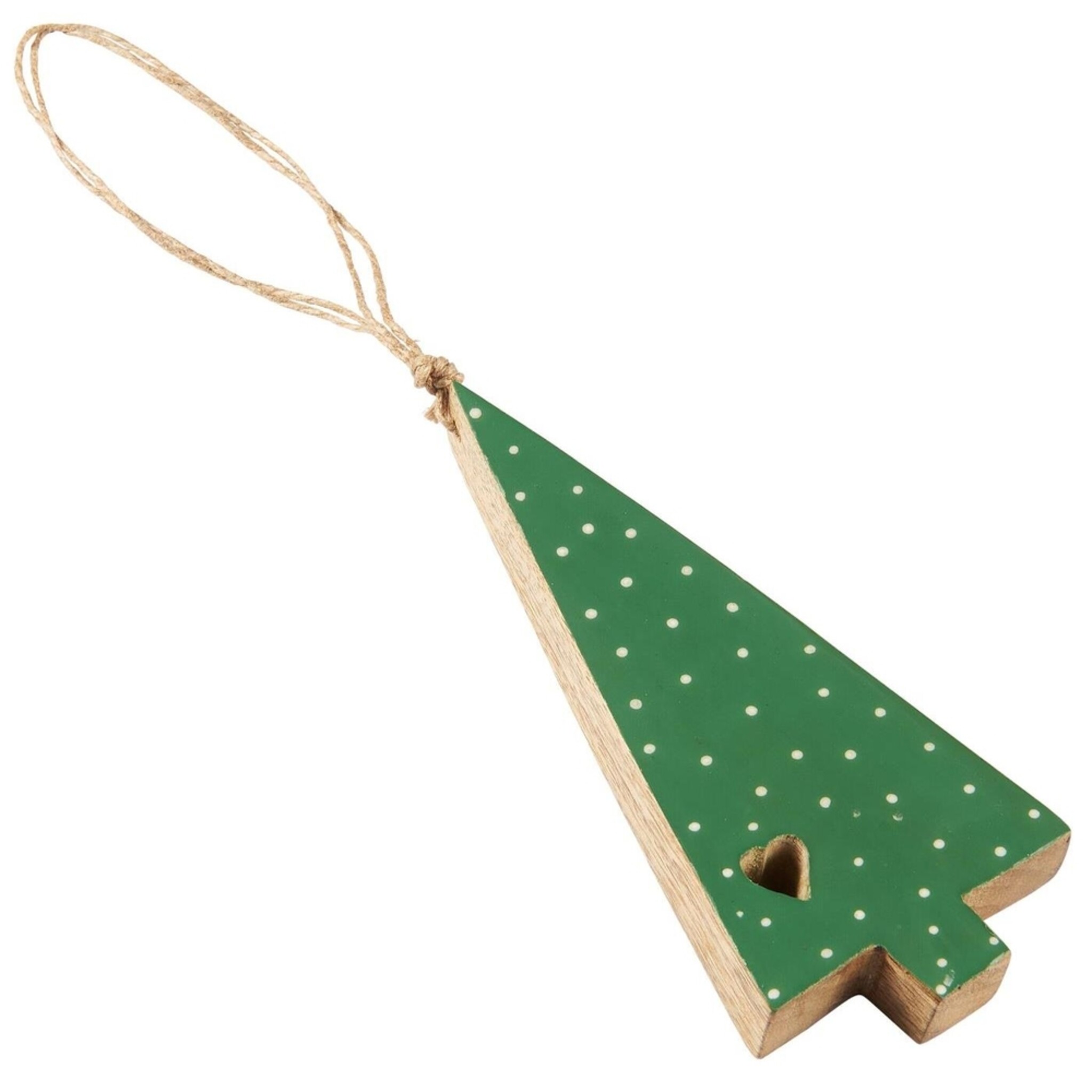 Tannenbaum Aufhänger aus Mangoholz, grün 
