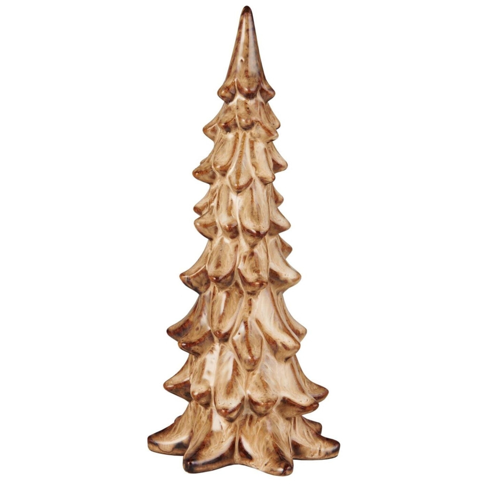 Tannenbaum aus Keramik, goldmeliert Höhe 25.5, Ø 11 cm