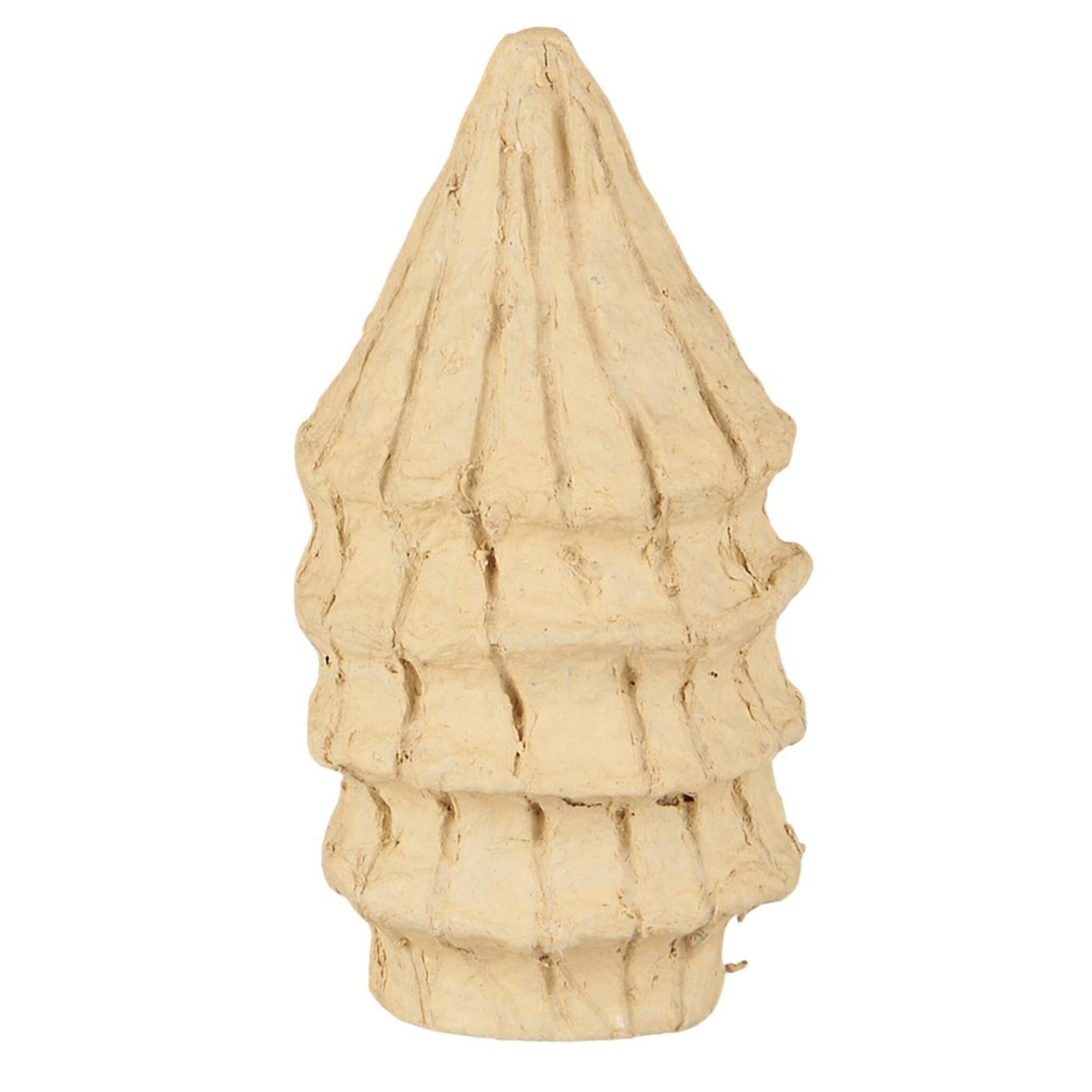 Tannenbaum Pappmaché UNIKA, natur Höhe 12.5, Ø 6.5 cm