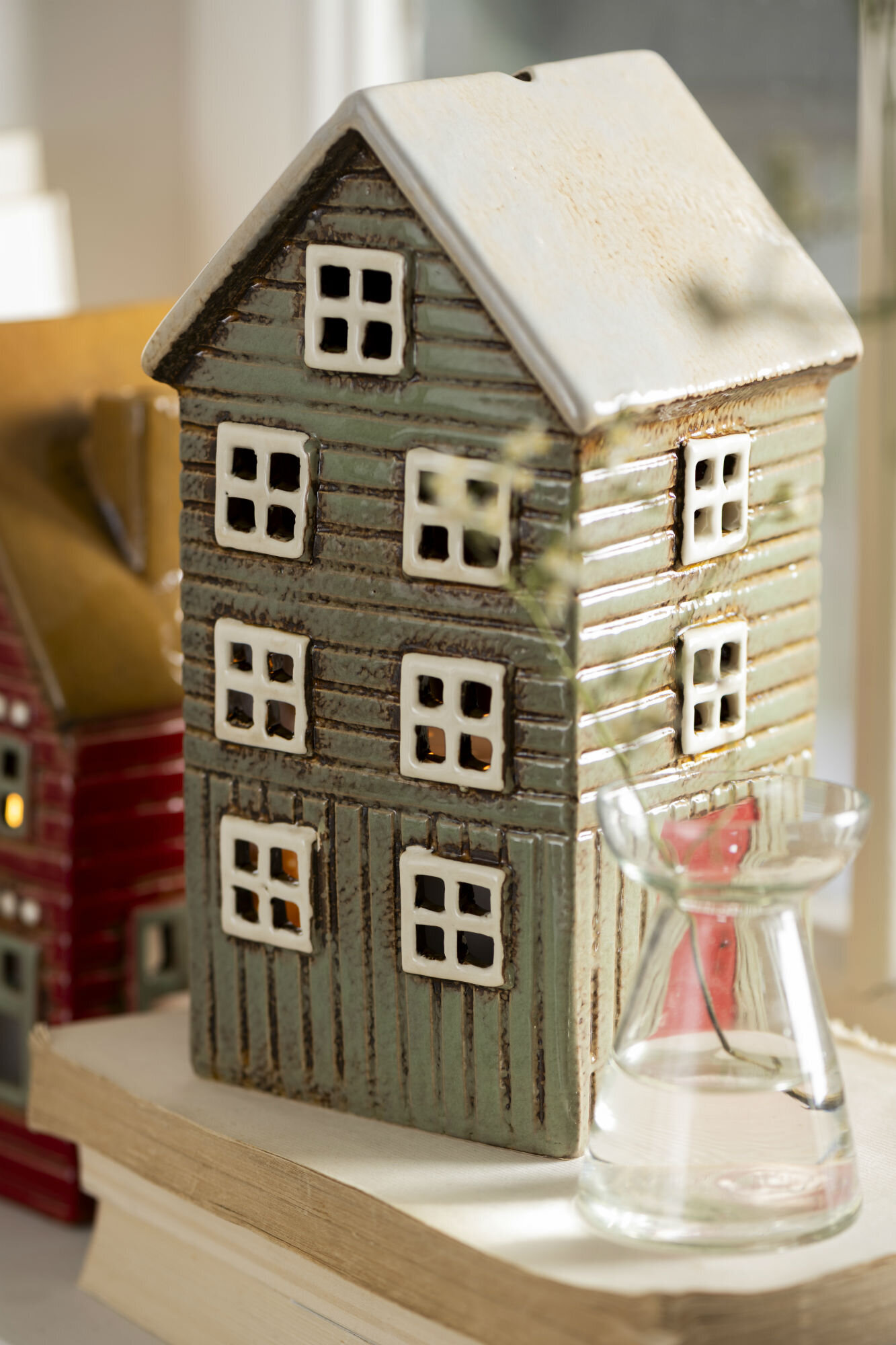 Teelichthaus Thorshavn grün, grün