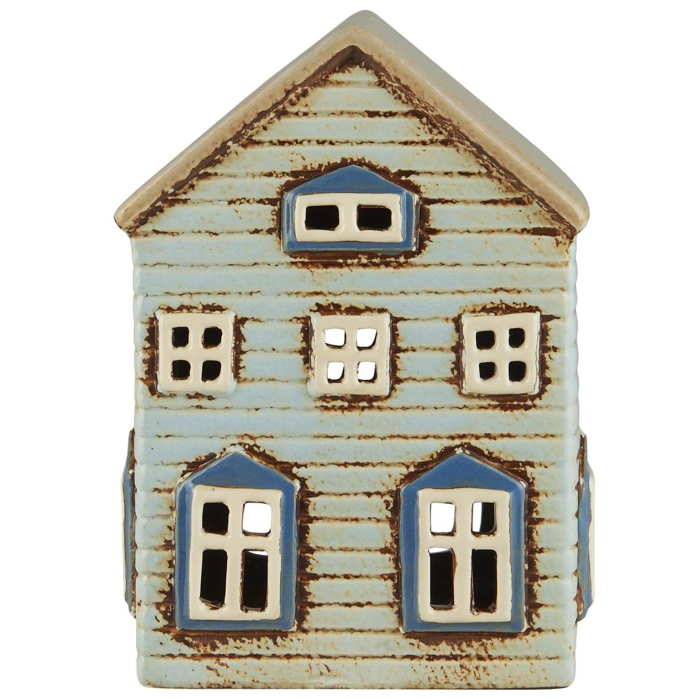 Teelichthaus Thorshavn hellblau, hellblau 