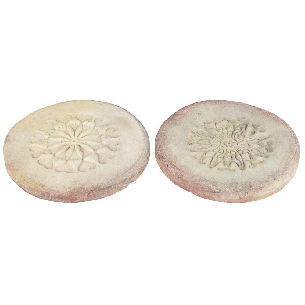 Terrakotta Untersetzer Unika mit Muster, terrakotta Höhe 1,3, Ø 15 cm