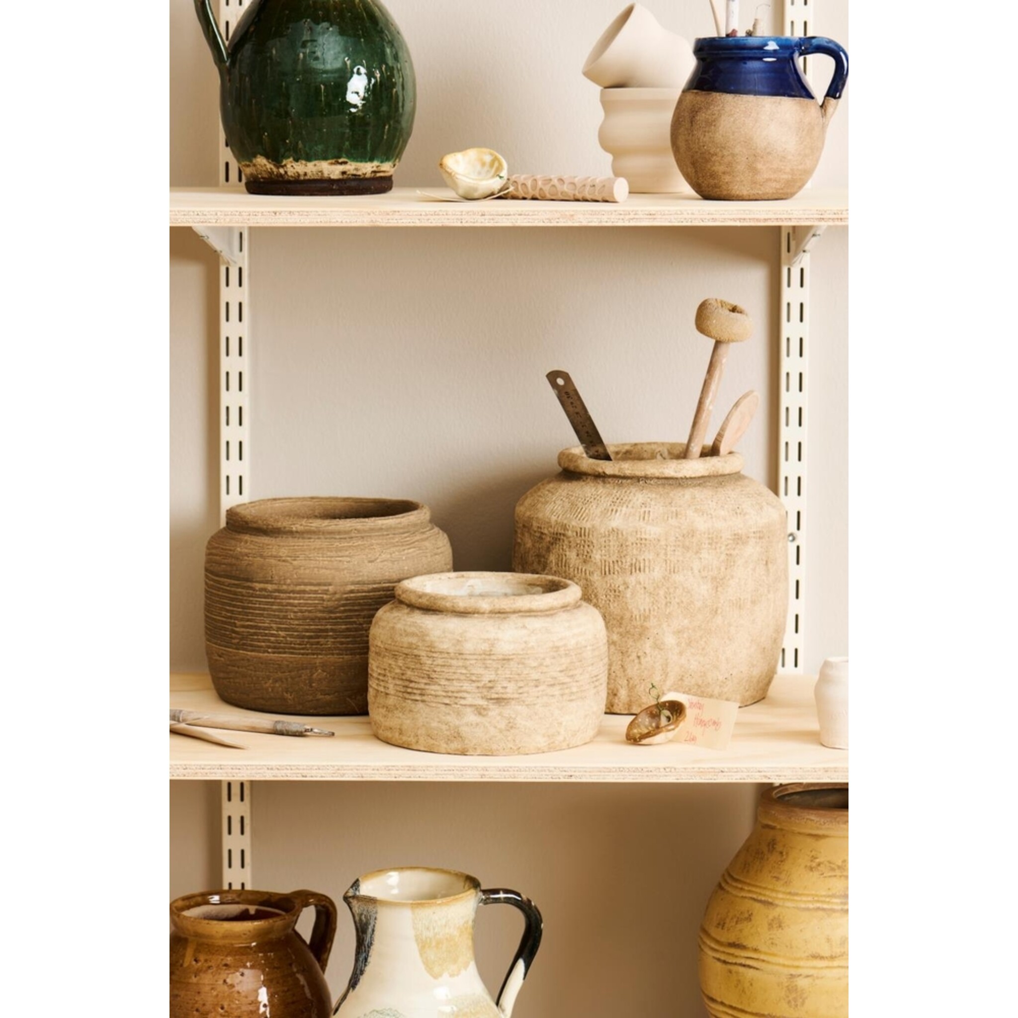 IB Laursen Topf Athen mit Rillen Sanddunkel, sand 