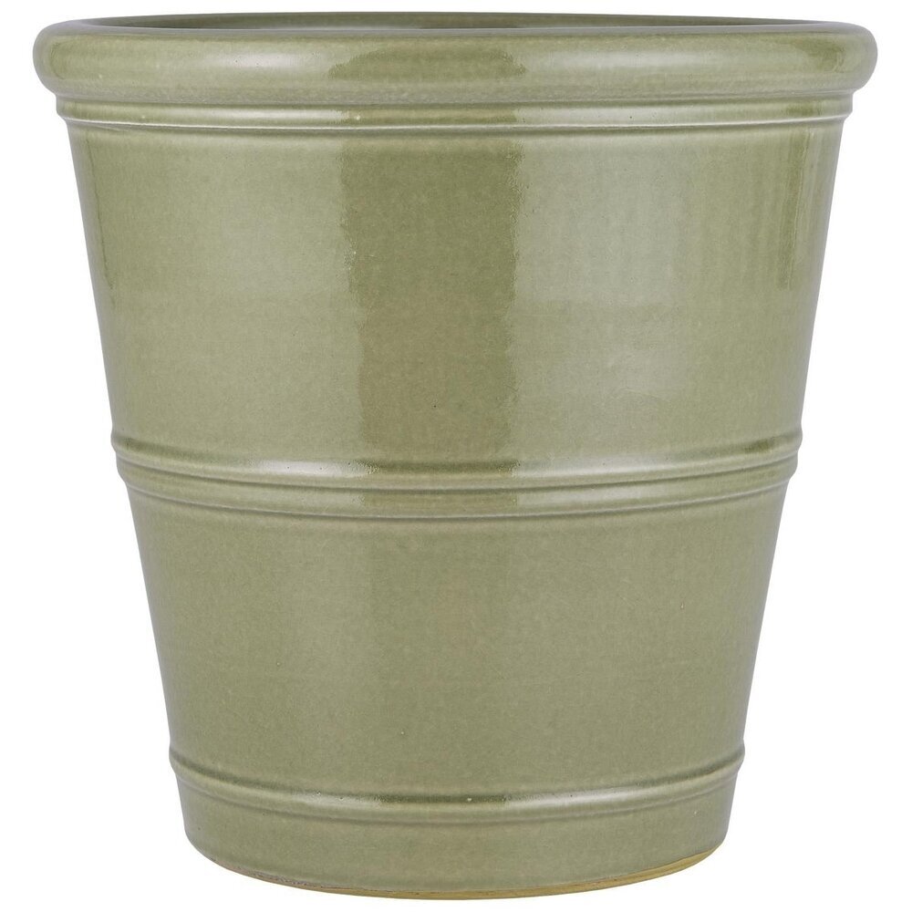 Topf Fenris mit Rillen, staubig grün Höhe 25, Ø 25 cm