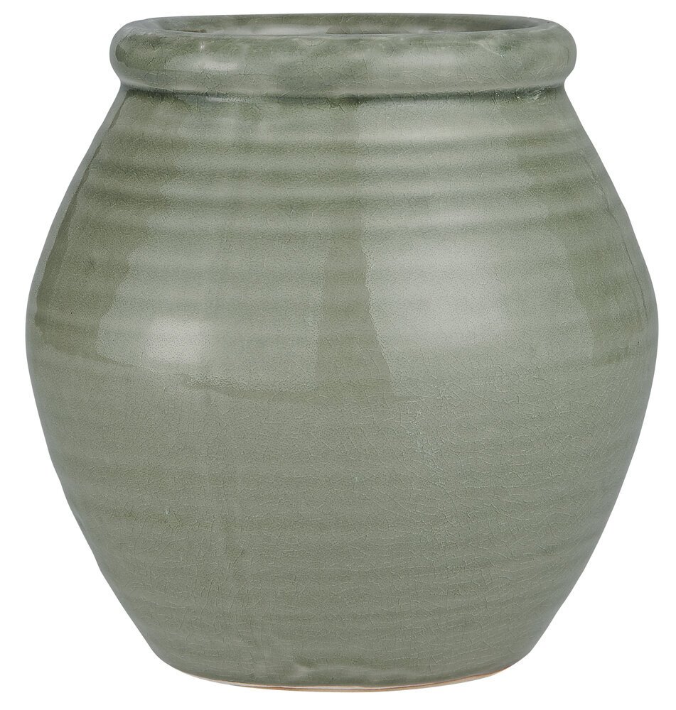 Topf mit krakelierter Oberfläche, hellgrün H20,5/Ø20 cm