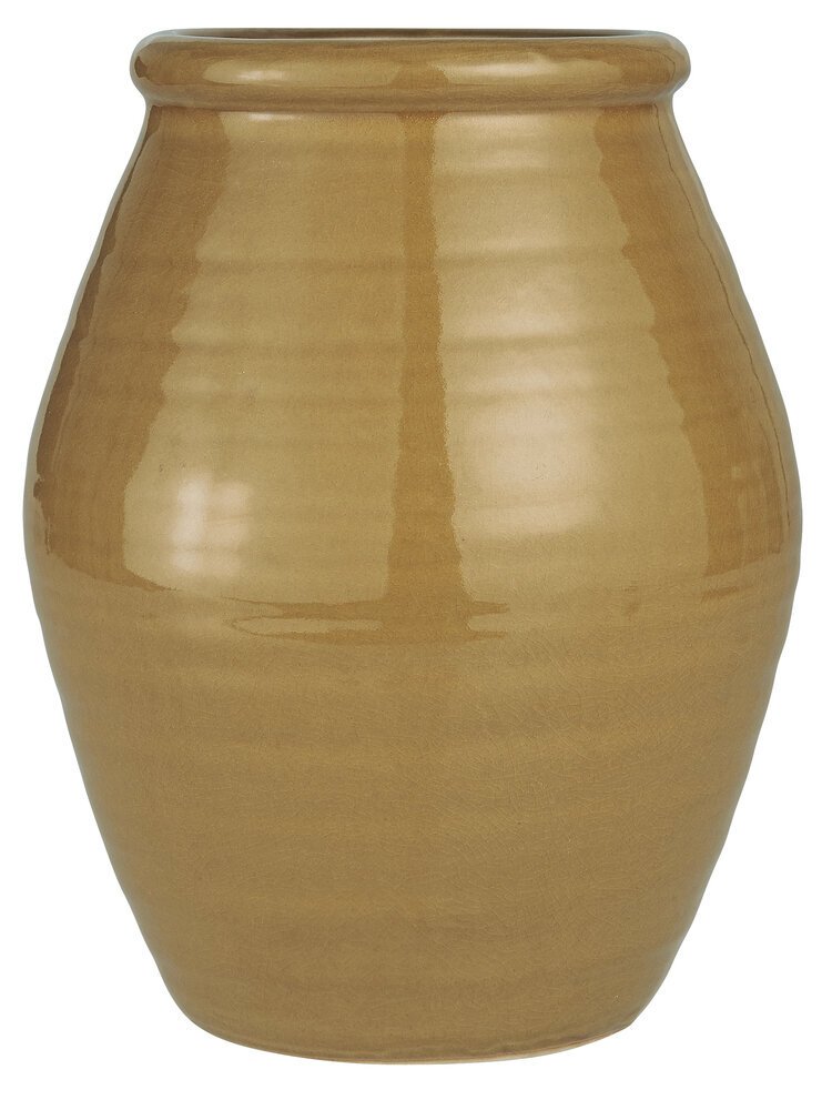 Topf mit krakelierter Oberfläche, gelb H32/Ø25 cm