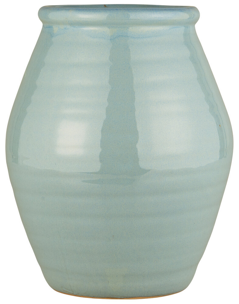 Topf mit krakelierter Oberfläche, türkis H32/Ø25 cm