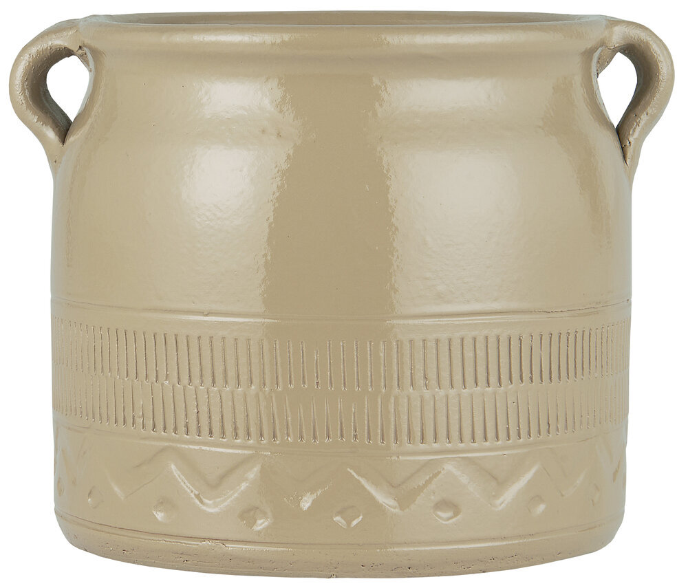 Topf Odin mit Ohren, beige H17 x Ø18 cm