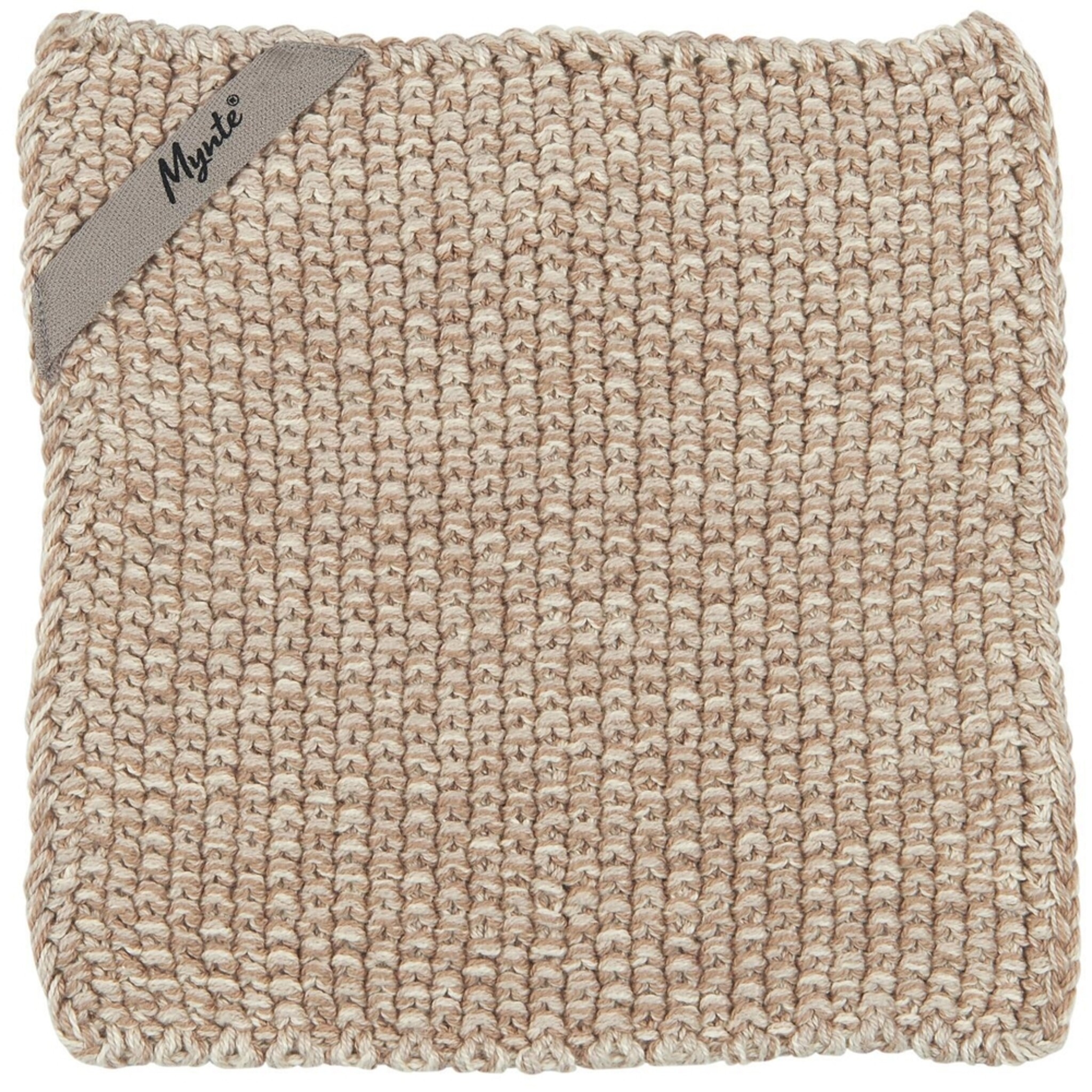 Topflappen Mynte gestrickt, natur 