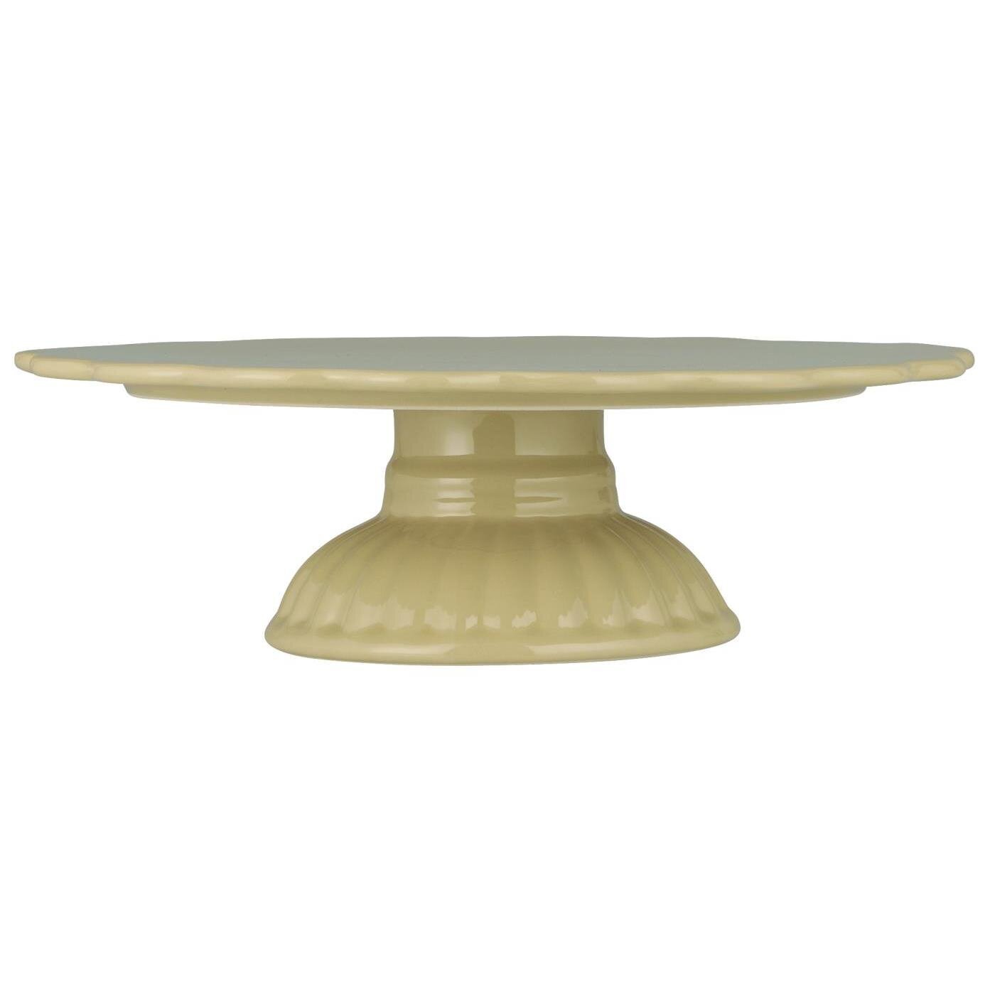 Tortenplatte mit Fuß Mynte, wheat straw 