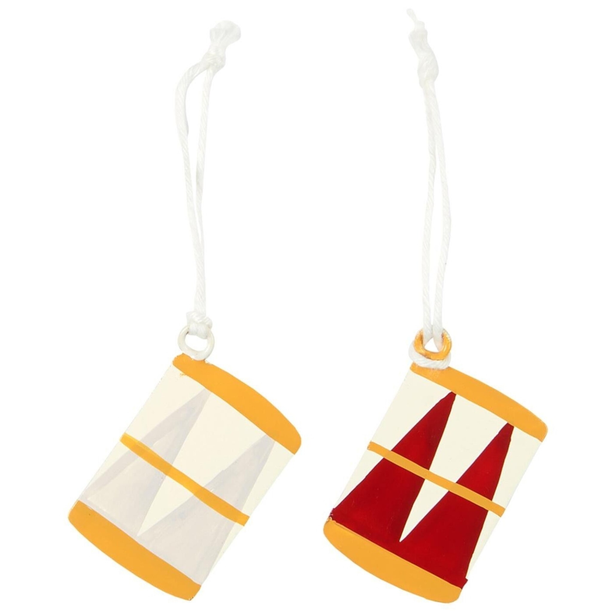 Trommel Aufhänger 2er-Set aus Metall, bunt