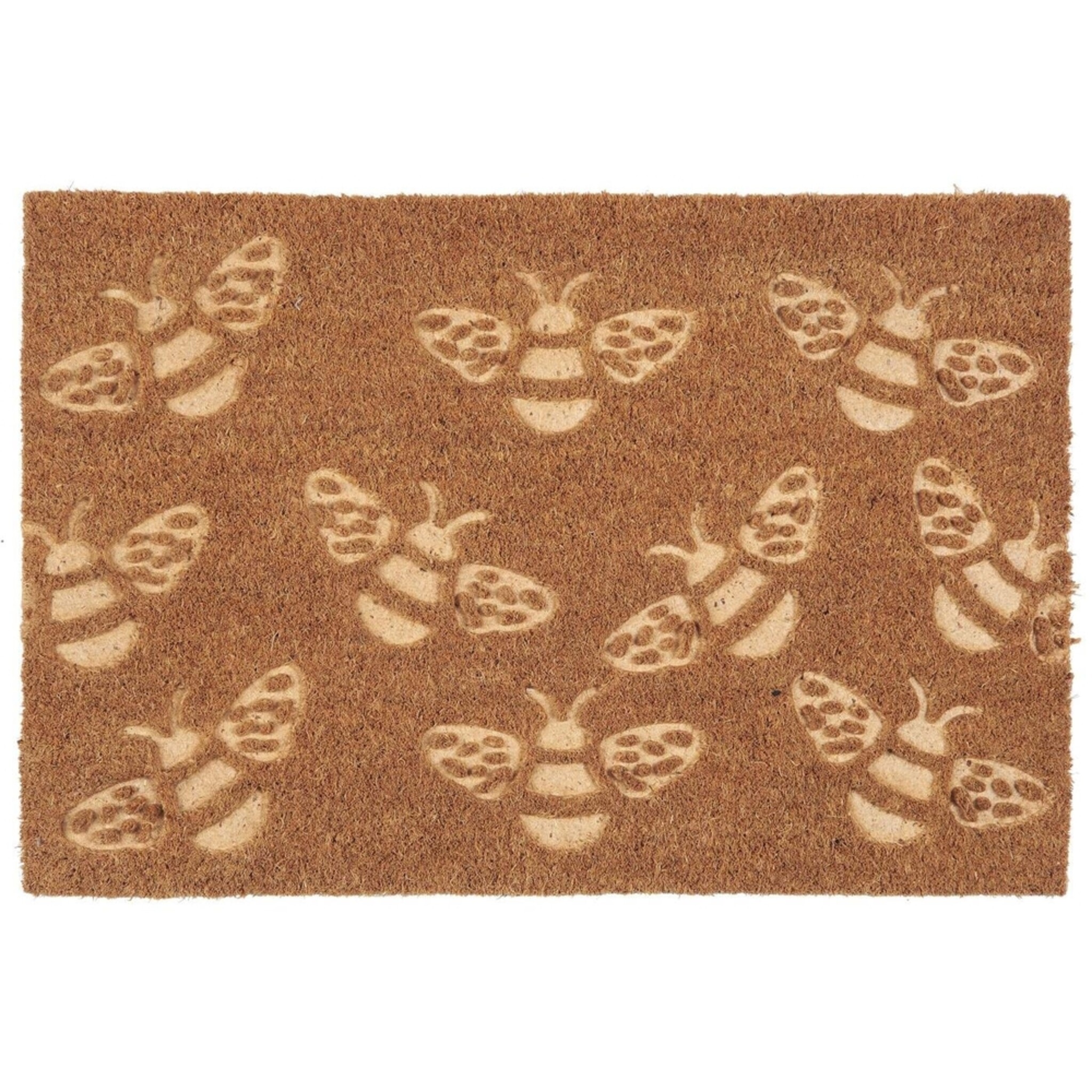 Türmatte eingeprägte Bienen, braun 