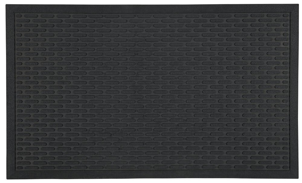 Türmatte Gummi längliches Muster, schwarz 