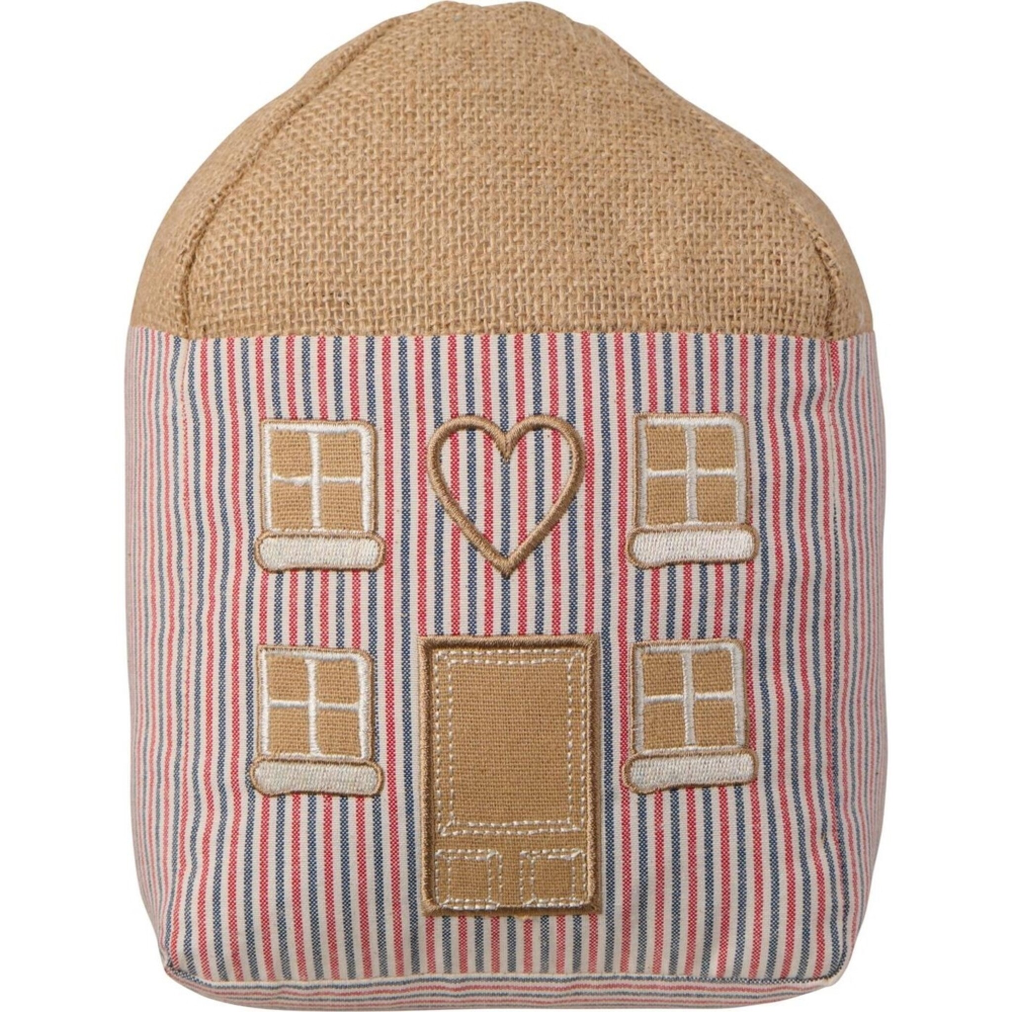 Türstopper Haus Baumwolle, gefüllt, rot 