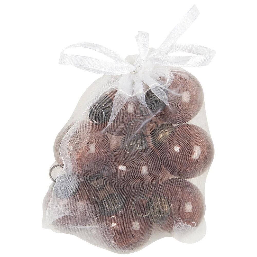 Tüte mit 8 Weihnachtskugeln mini, faded rose 