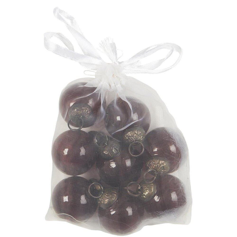 Tüte mit 8 Weihnachtskugeln mini, coral almond 