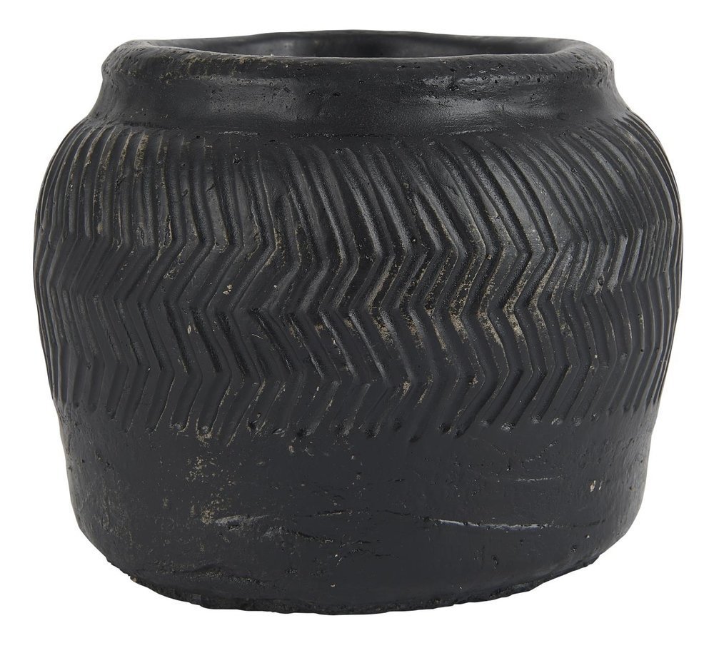 IB Laursen Übertopf Caesar, schwarz Höhe 12,5 cm, Ø 13,5 cm