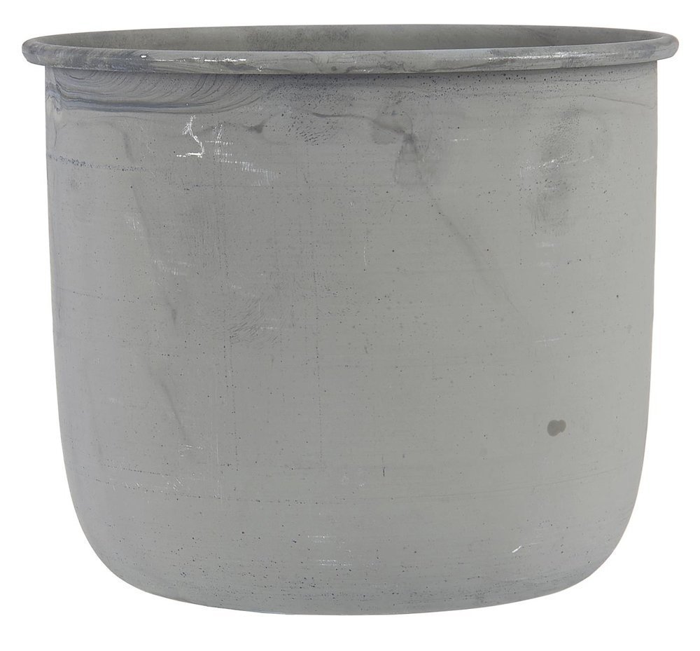 IB Laursen Übertopf rund Metall, grau Höhe 9,50 cm, Ø 11,30 cm