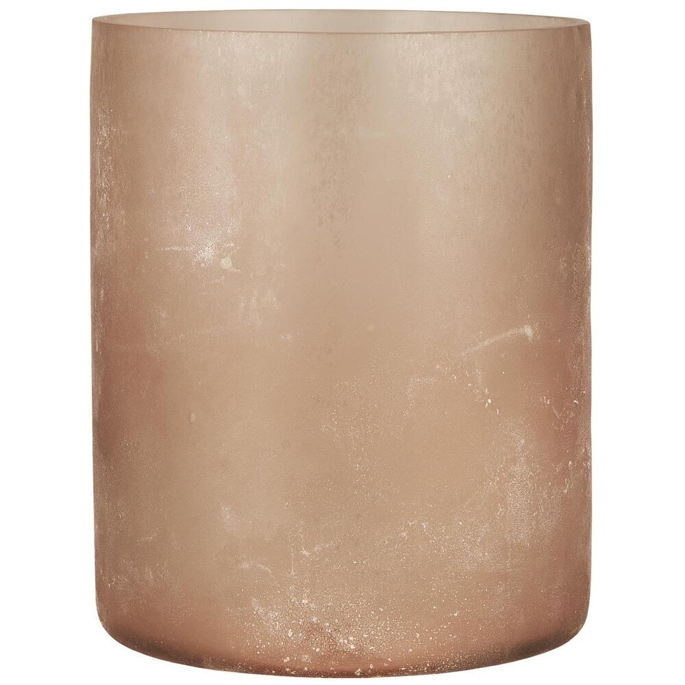 UNIKA Kerzenhalter frosted aus Glas, rosa Ø13 x H16 cm