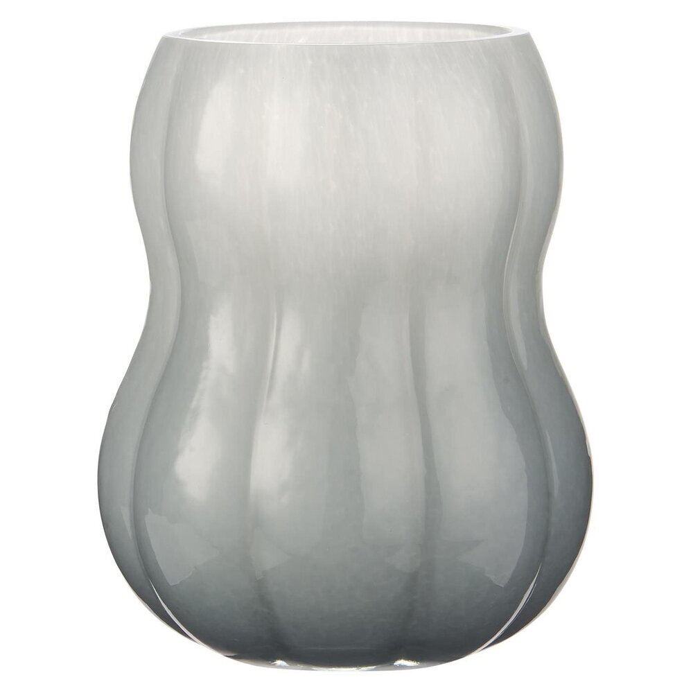 Vase mit Rillen Veneto durchgefärbtes Glas, hellblau