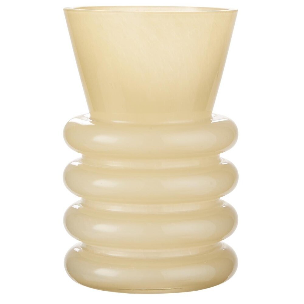 Vase mit Ringen Vicenza durchgefärbtes Glas, gelb