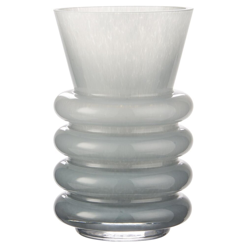 Vase mit Ringen Vicenza durchgefärbtes Glas, hellblau