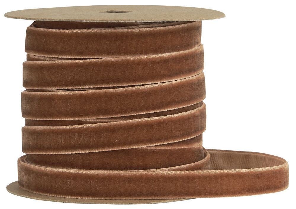Veloursband auf Spule 10 m, rost 