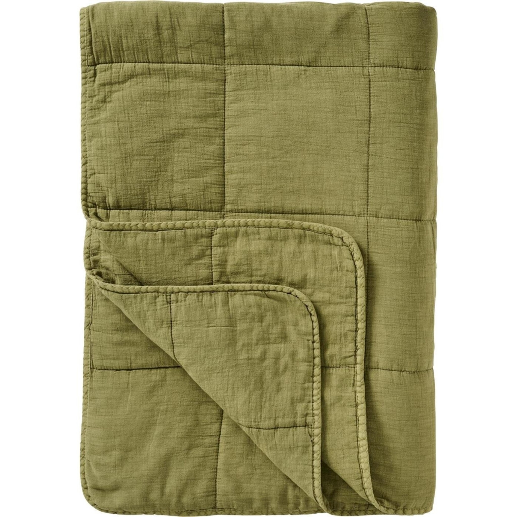 IB Laursen Vintage Quilt unifarben, herbal green 