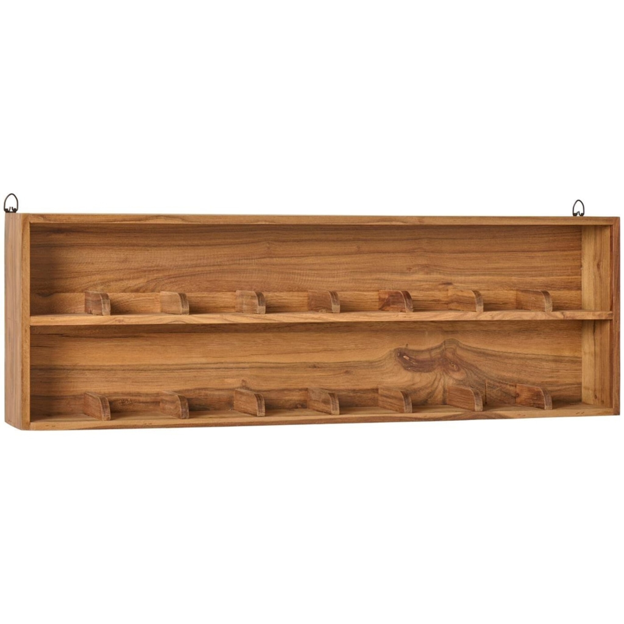 Wandregal, Becherregal mit 2 Ablagen UNIKA, natur 