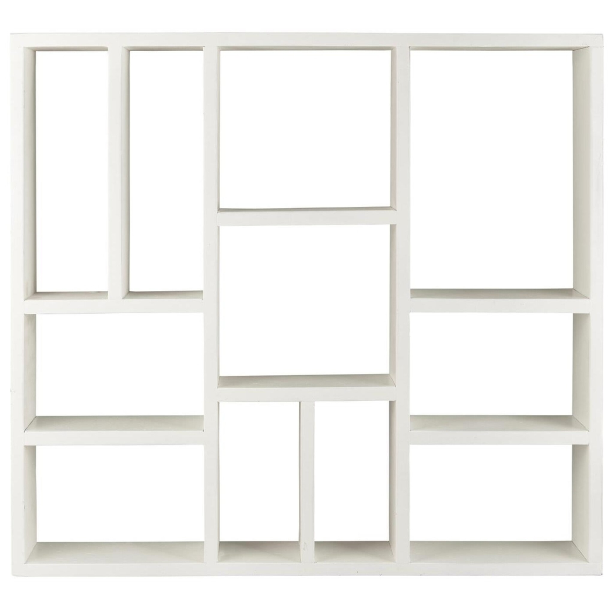 Wandregal mit Fächern UNIKA, weiß, weiss 