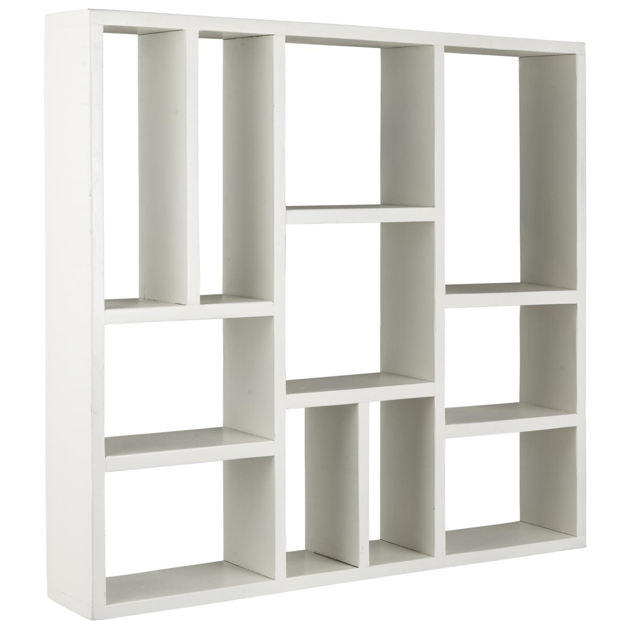 Wandregal mit Fächern UNIKA, weiß, weiss 