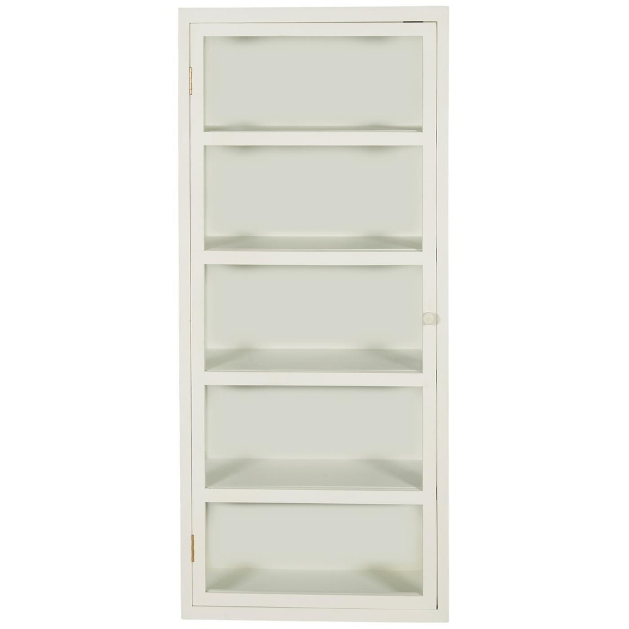 Wandschrank Gilleleje mit 5 Ablagen und 3 Glasseiten, weiss 