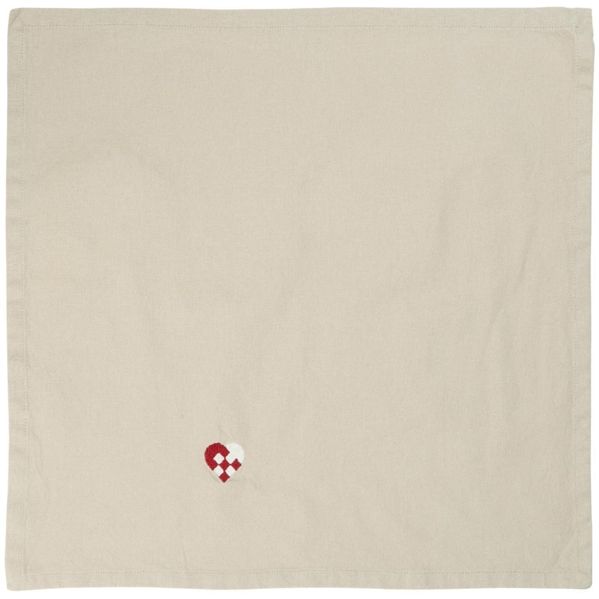 Weihnachtliche Stoffservietten mit Figuren, natur 