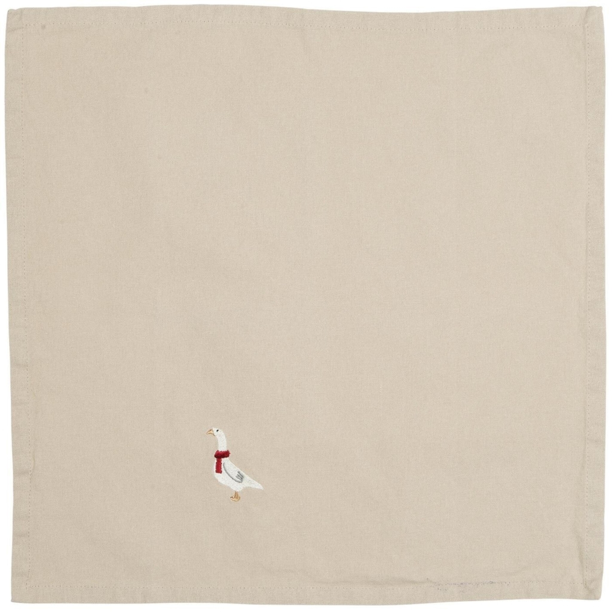 Weihnachtliche Stoffservietten mit Figuren, natur 