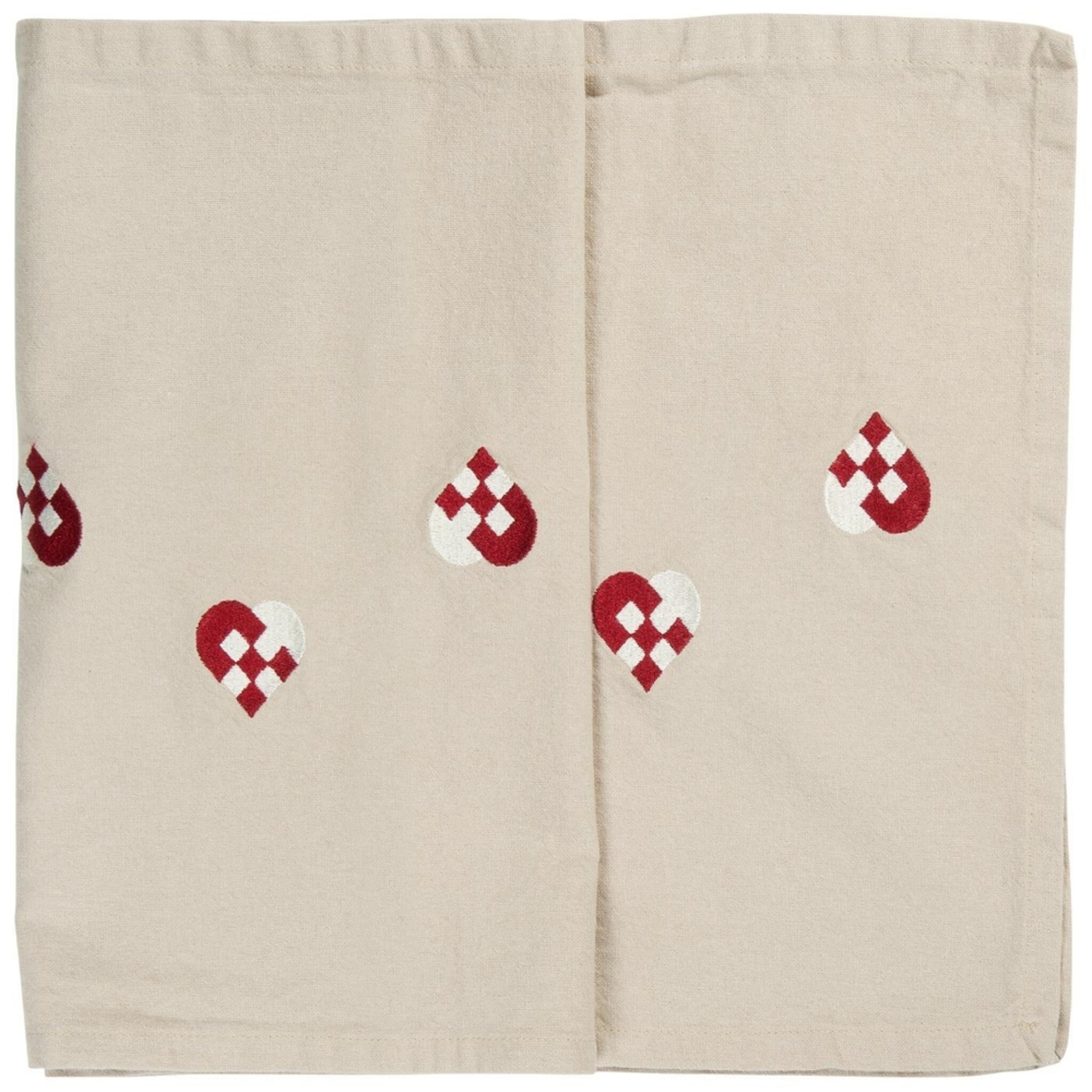 Weihnachtliche Tischläufer mit Figuren, natur 